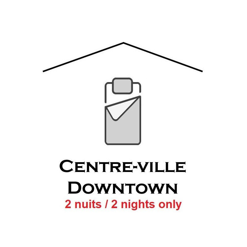 Forfait 2 nuitées chambre simple (1 personne) en centre-ville